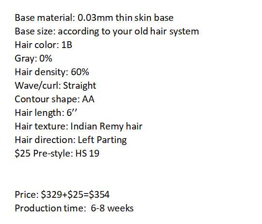 Custom Made Hair System