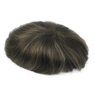 Mikey Blonde Highlighted Hair System with Durable Mono Base and Natural Looking Hairline