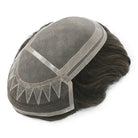 Mikey Blonde Highlighted Hair System with Durable Mono Base and Natural Looking Hairline