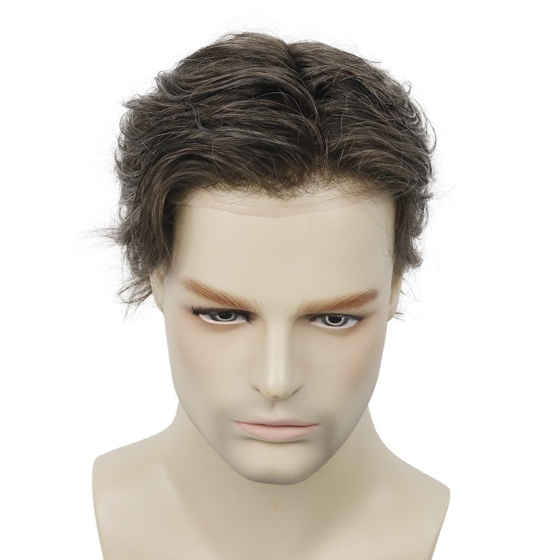 Mikey Blonde Highlighted Hair System with Durable Mono Base and Natural Looking Hairline