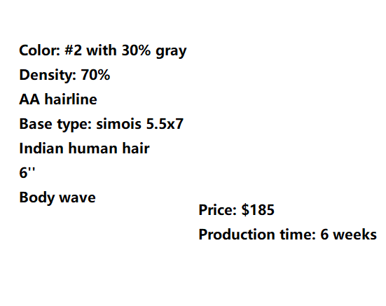 Wholesale Custom Made Hair System for Salon