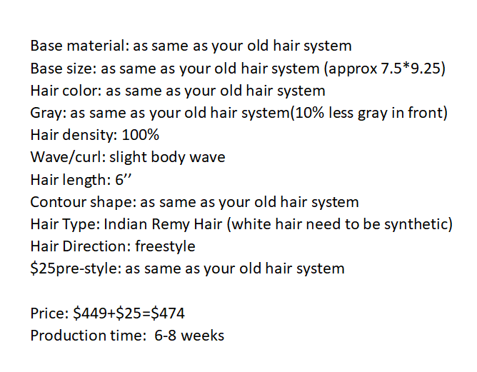 Custom Made Hair System
