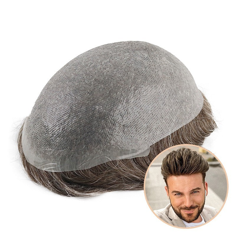 LAVIVID Single-knotted Mirage Toupee for Men | 0.06-0.08mm Full Super Thin Skin Base  COLOR : 1720