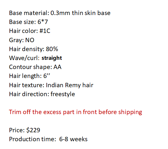 Custom Made Hair System