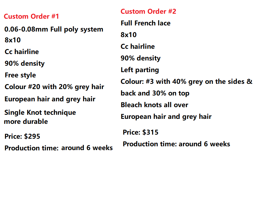 Wholesale Custom Made Hair System for Salon