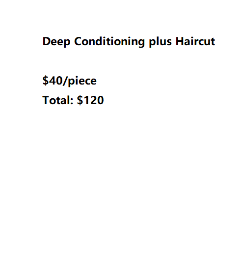 Deep Conditioning and Pre-cut for 3 Repaired Pieces