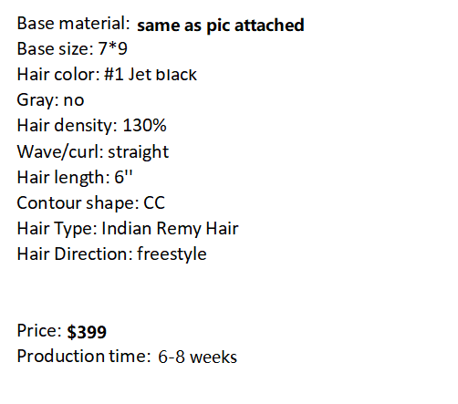 Custom Made Hair System