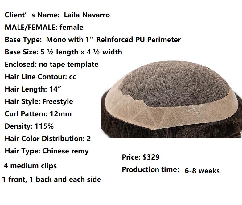 Wholesale Custom Made Hair System for Salon