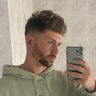 Mikey Blonde Highlighted Hair System with Durable Mono Base and Natural Looking Hairline