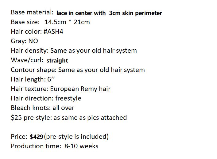 Custom Made Hair System