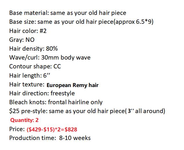 Custom Made Hair System