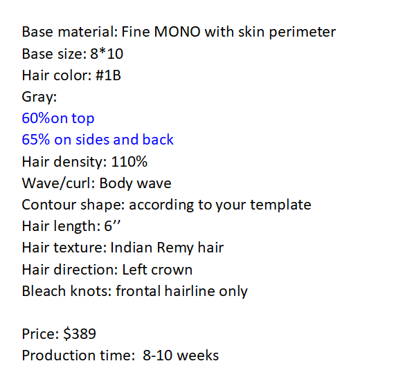 Custom Made Hair System