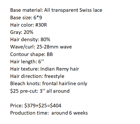 Custom Made Hair System