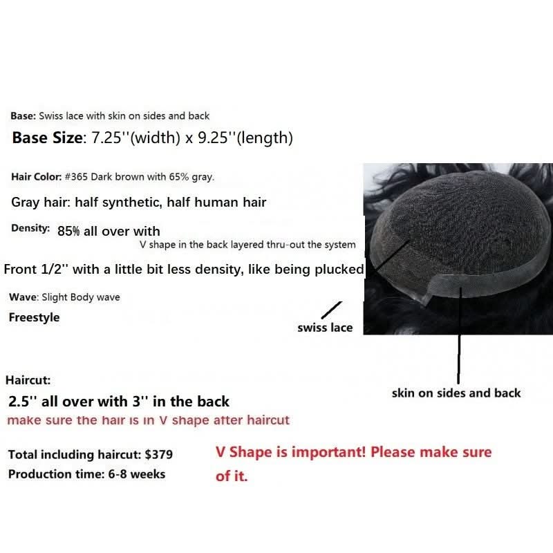 Custom Made Hair System for Salon