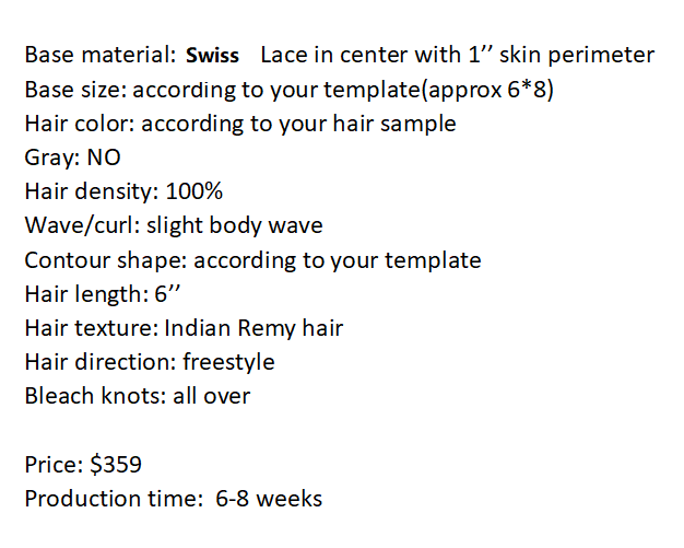 Custom Made Hair System