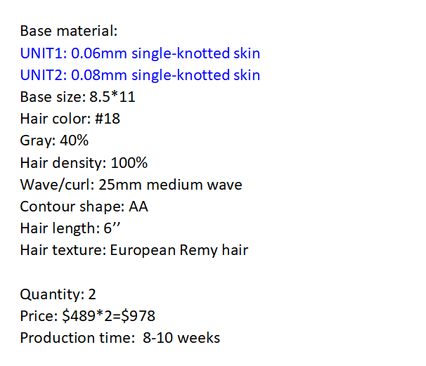 Custom Made Hair System