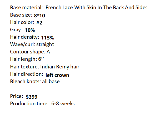 Custom Made Hair System