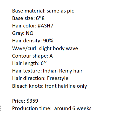 Custom Made Hair System