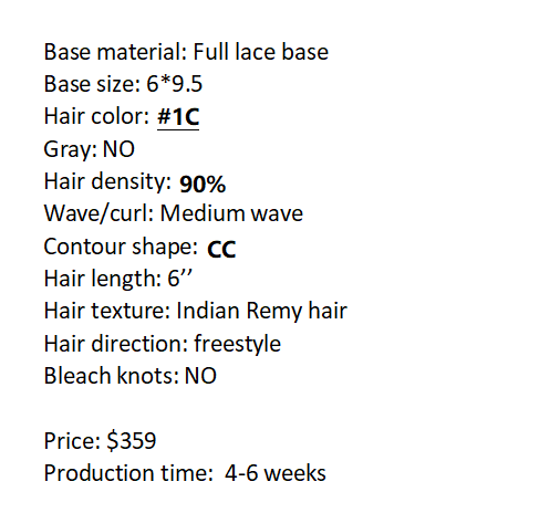 Custom Made Hair System