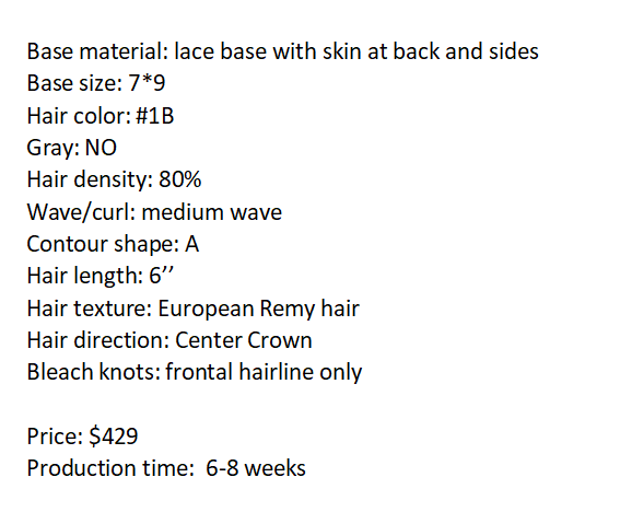 Custom Made Hair System