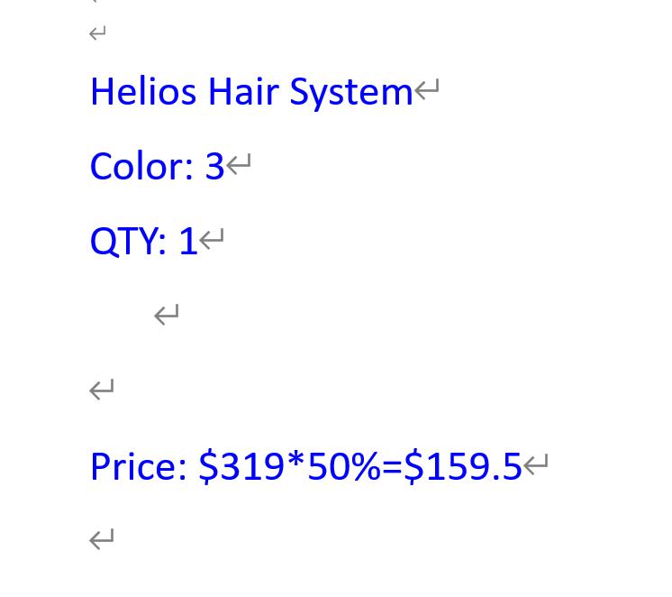 Custom Made Hair System