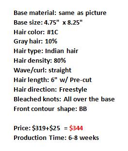 Custom Made Hair system