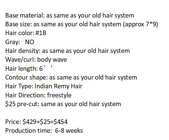 Custom Made Hair System