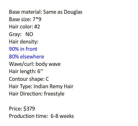 Custom Made Hair System