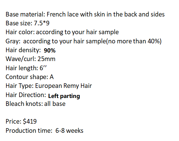 Custom Made Hair System