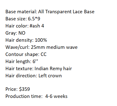 Custom Made Hair System