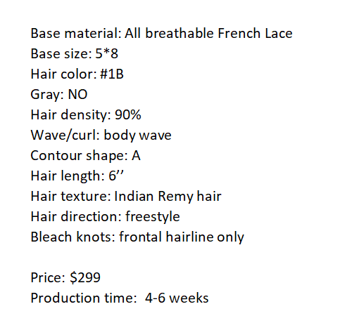 Custom Made Hair System