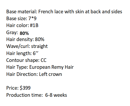 Custom Made Hair System