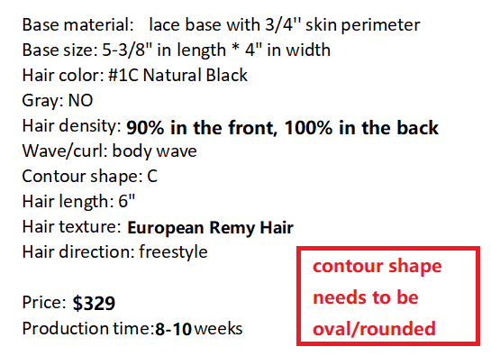 Custom Made Hair System