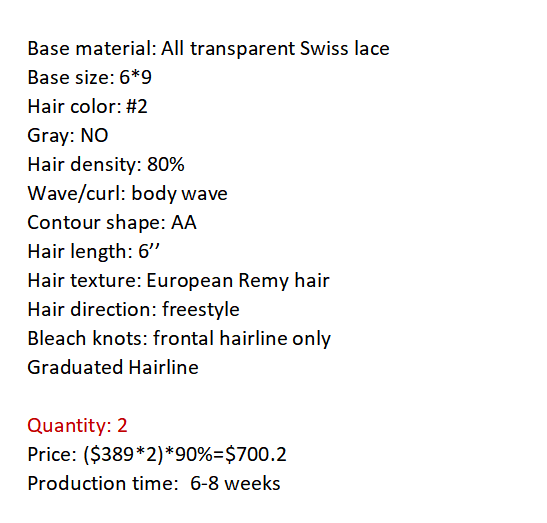 Custom Made Hair System