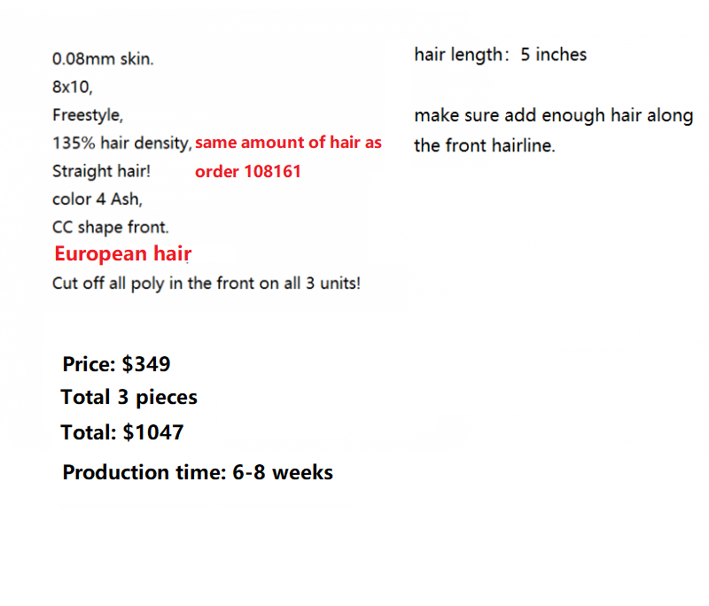 Custom Made Hair System