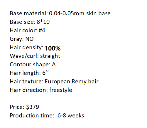 Custom Made Hair System