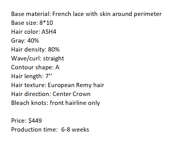 Custom Made Hair System