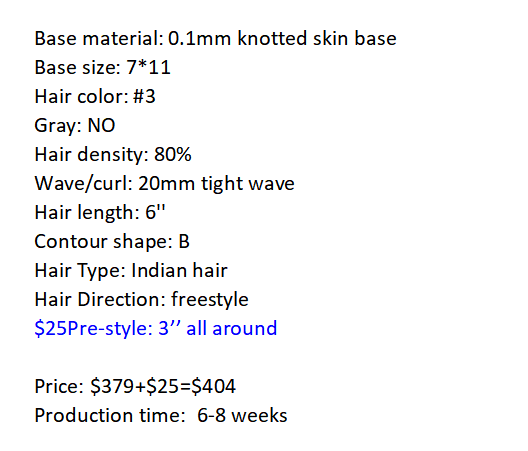Custom Made Hair System