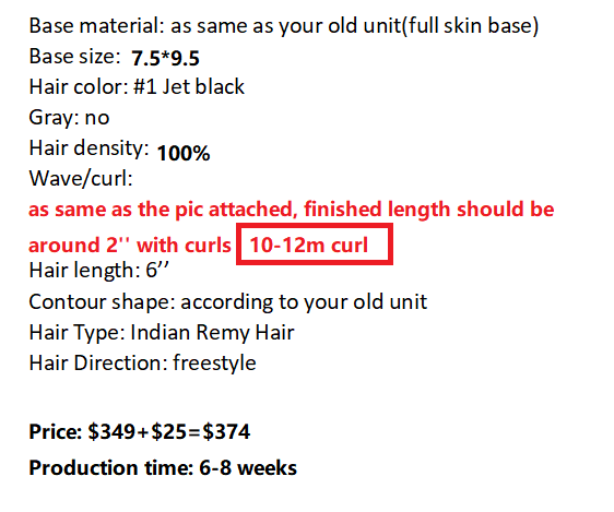 Custom Made Hair System