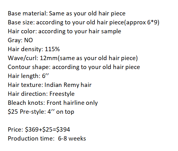 Custom Made Hair System