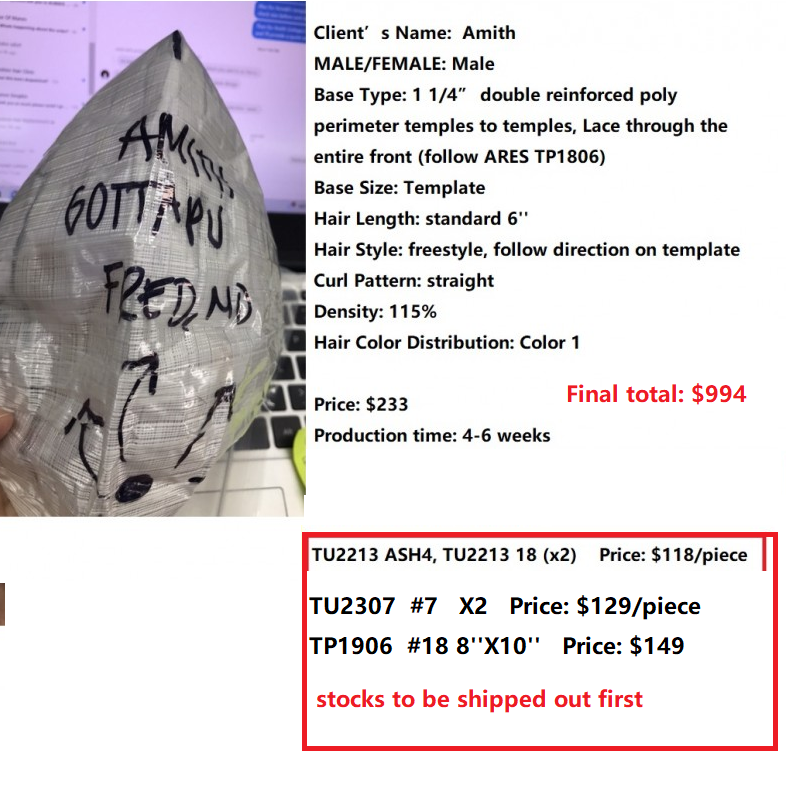 Wholesale Custom Made Hair System for Salon - Amith