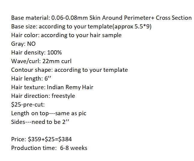 Custom Made Hair System