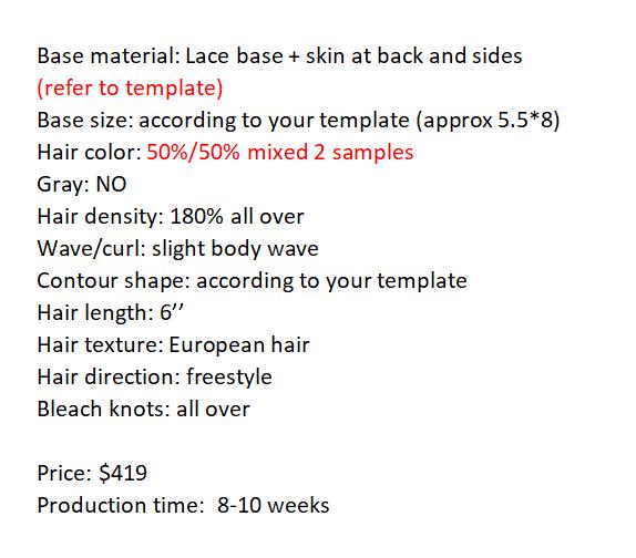 Custom Made Hair System