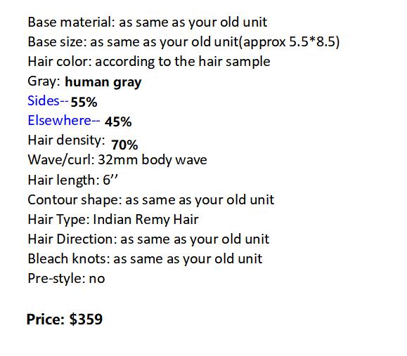Custom Made Hair System
