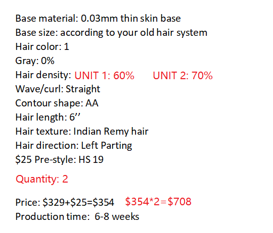 Custom Made Hair System