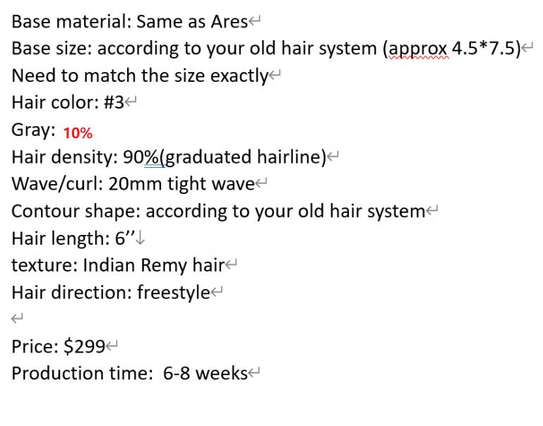 Custom Made Hair System