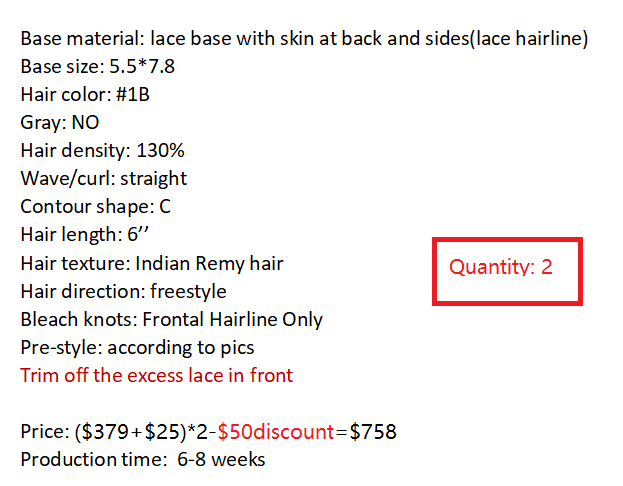 Custom Made Hair System