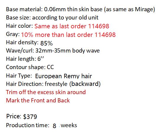 Custom Made Hair System