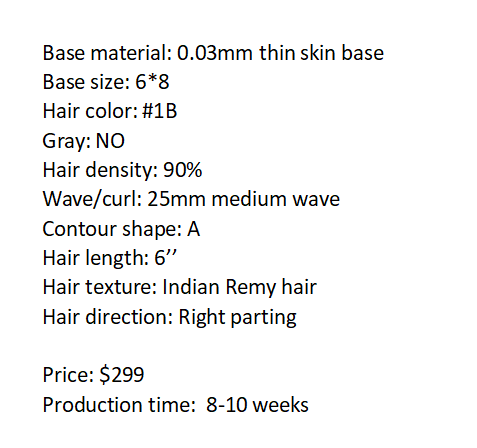 Custom Made Hair System