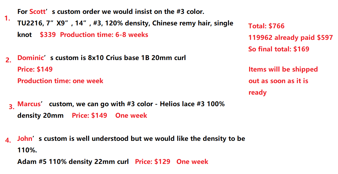 Order Balance -Scott, Marcus, John, Dominic